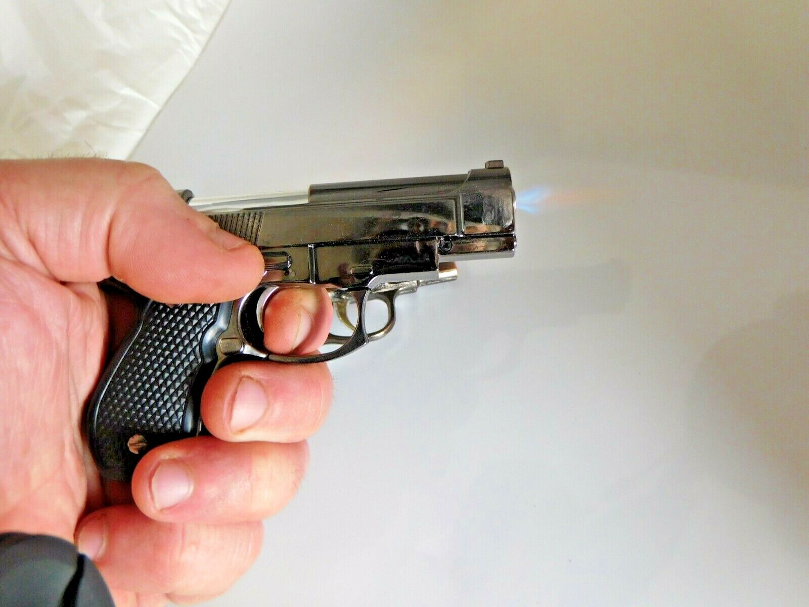 Combo Model 75 Gun Shape Jet Torch Lighter With Black Beretta Jet Torch Lighter