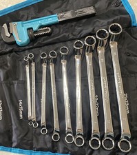 DuraTech Juego de 10 piezas 9 llaves de caja desplazadas métricas con bolsa enrollable y llave de 10” nueva
