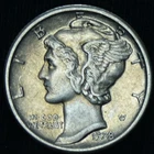 1928 10C Mercury Dime AU ~ 26349