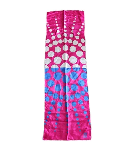 Foulard vintage Miss Dior rose, Cian, blanc en soie roulé main