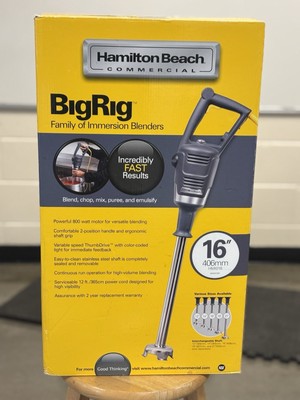 Hamilton Beach HMI016 BigRig Immersion Blender Mixer with 16'' Shaft