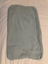 West Elm x PotteryBarnKids Matelasse Changing Pad Cover Blue/Green