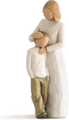 Willow Tree Mother and Son Celebrate Bond of Love, Sculpted Hand-Painted Figure