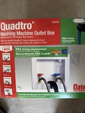 Oatey Quadtro 38528 Washing Machine Outlet Box With PEX Crimp Valves