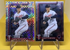 2025 Topps Chrome Update Rookie Debut Zebby Matthews #USC171 X-Fractor + Base RC