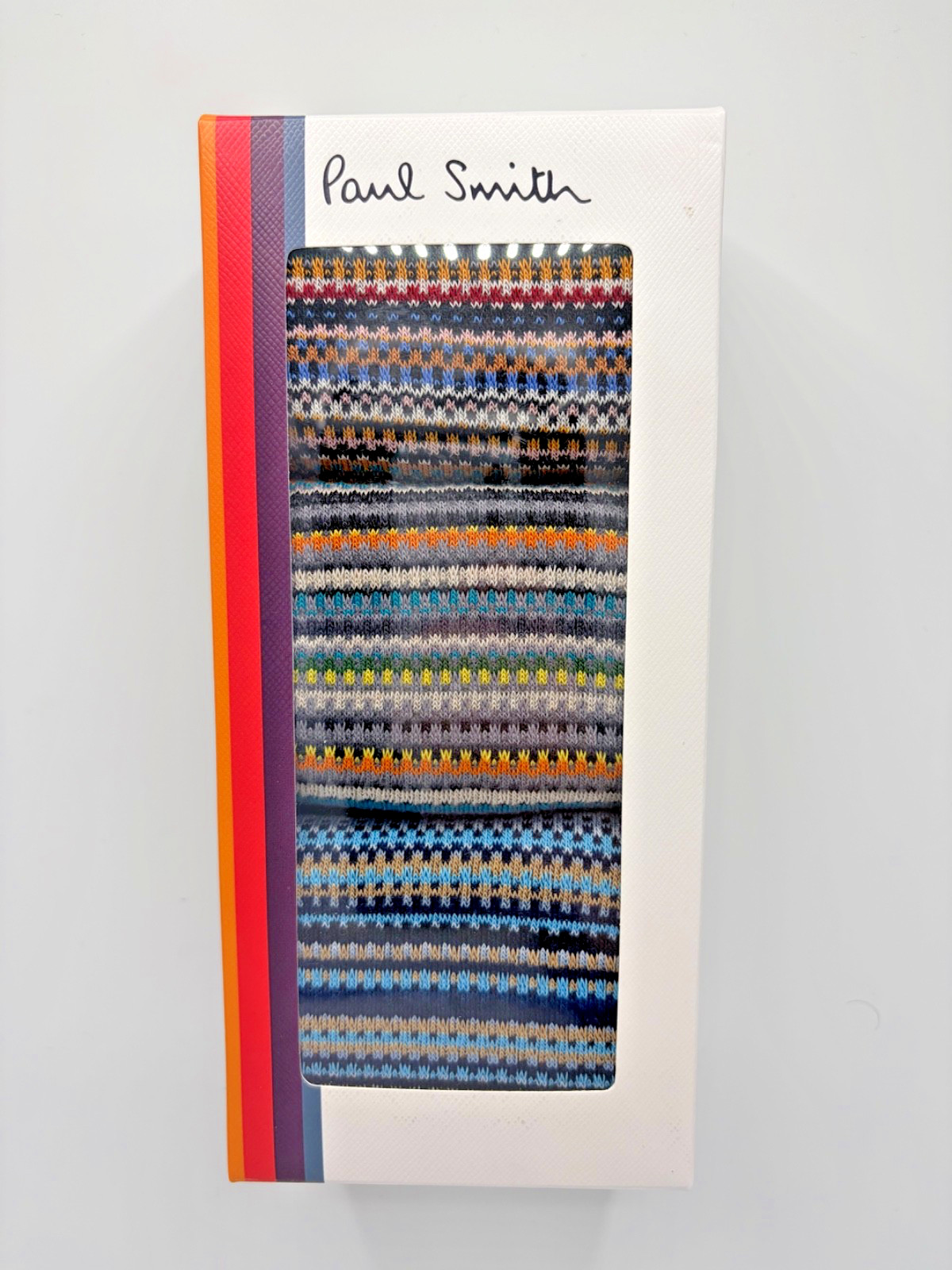 PAUL SMITH Signature Stripe 'Pique' Socks 3 pairs in Box