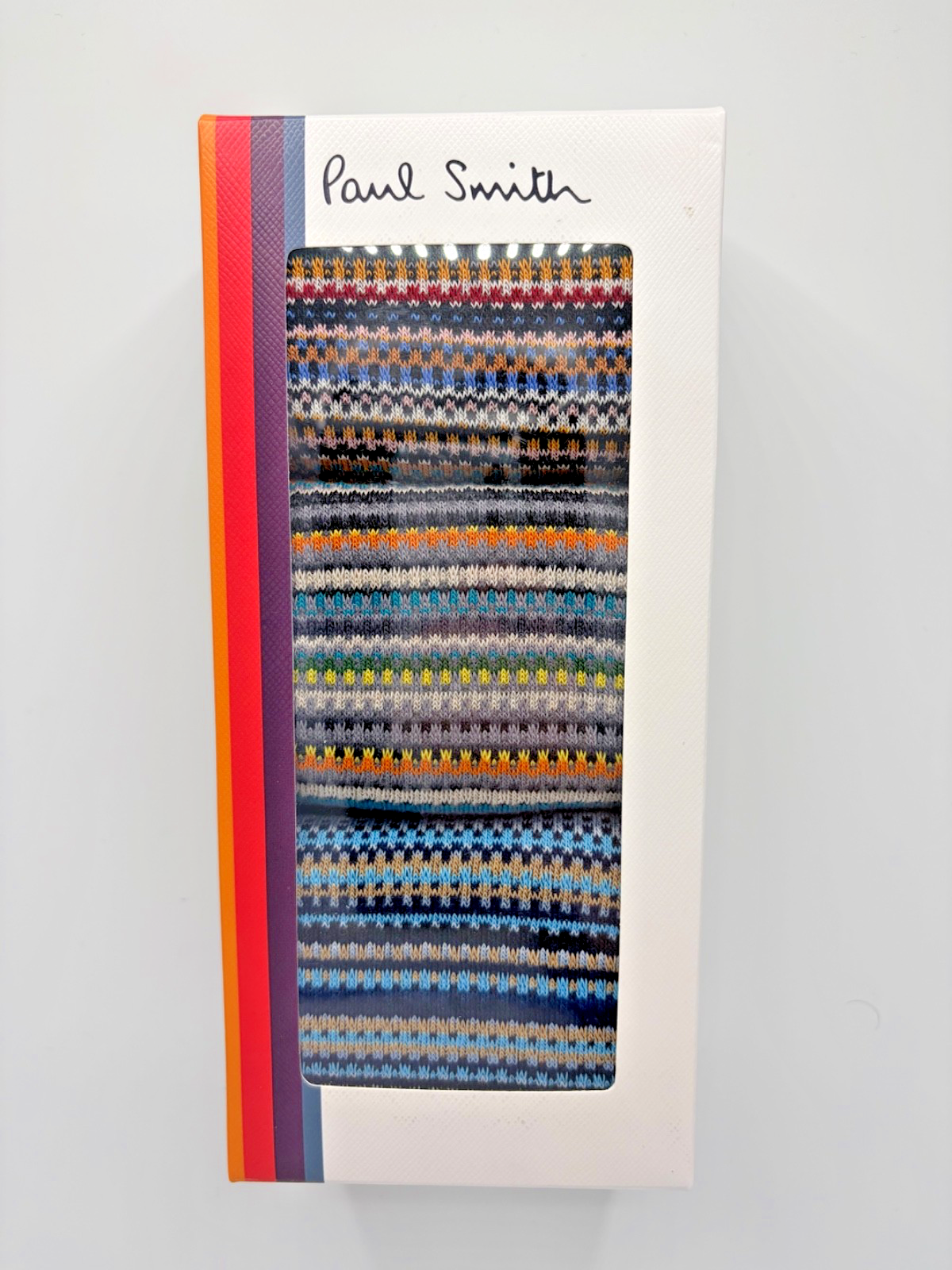 PAUL SMITH Signature Stripe 'Pique' Socks 3 pairs in Box
