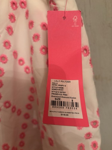 NWOT womens Lilly Pulitzer Monica Skort Skirt 8 Luxletic Sport Lined Mini - 第 3/6 張圖片