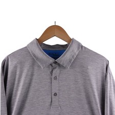 Birdie Bound Mens 3XL Golf Polo Shirt Gray Heathered Short Sleeve Performance