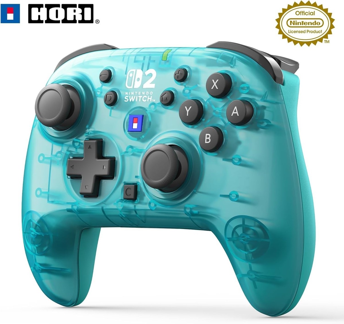 SwitchLight ターコイズブルー/HORI プロコン Hori Wireless Horipad Turbo for Nintendo Switch 2 Controller Aqua