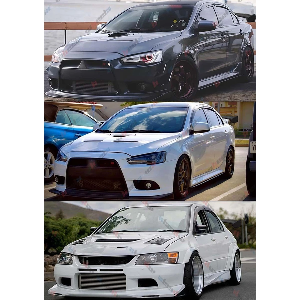 Kits de labios de alerón trasero negro brillante para Mitsubishi Eclipse Spyder 54" Foto 2 de 4