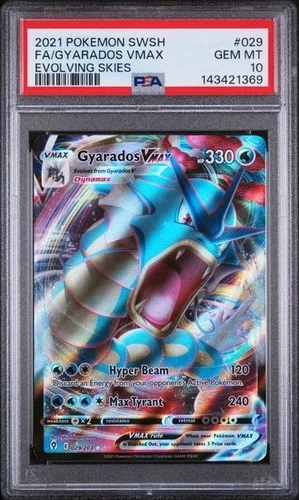 Pokemon: Gyarados Vmax FA #029 Evolving Skies PSA 10