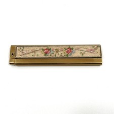 Vintage Gold Tone Floral Folding Pocket Hair Comb