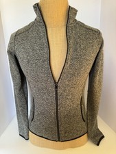 Eddie Bauer Womens Full Zip Outdoor Mid-Layer Fleece Jacket. Size M, Gray.