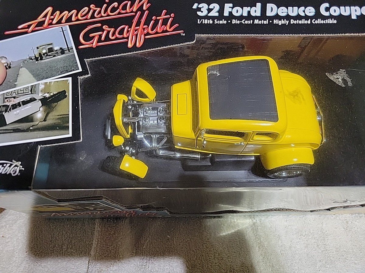 1/18 ERTL Muscle Américain 1932 Ford Street Rod En Jaune
