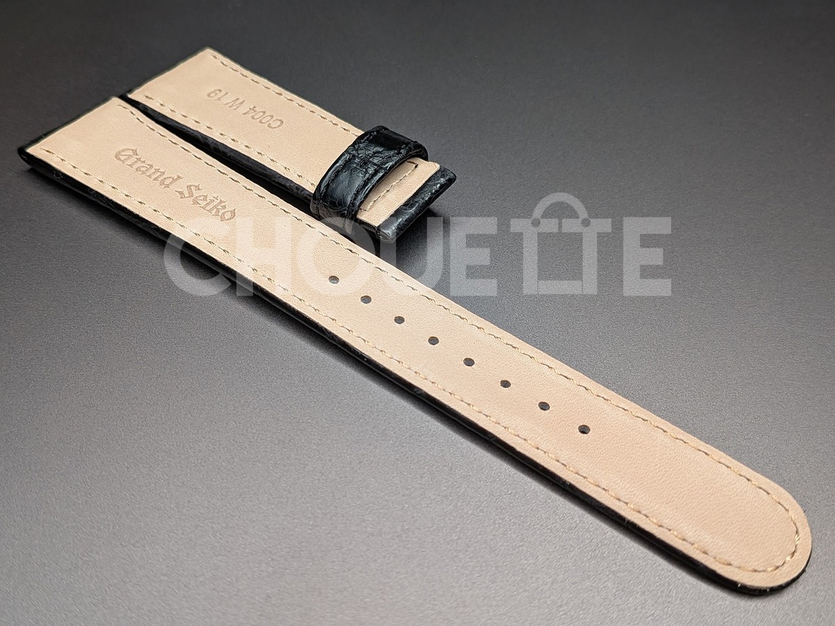 Grand Seiko SBGX095 SBGX295 / 9F62-0AB0 19mm Black Crocodile