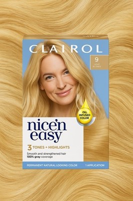 Clairol - Nice'n Easy - Permanent Hair Dye - (9) Light Blonde Hair Color TDR