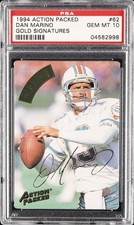 1994 ACTION PACKED GOLD SIGNATURES #62 DAN MARINO PSA 10