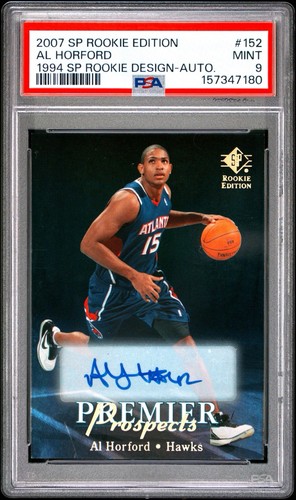 2007 SP ROOKIE EDITION 152 AL HORFORD 1994 SP ROOKIE DESIGN AUTOGRAPH RC PSA 9