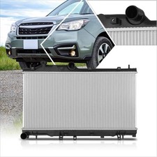 OE Style Aluminum Core Radiator Compatible with 14-18 Subaru Black / Metallic