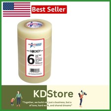 Clear Hockey Tape Multi Pack 6 Rolls, Cloth, Pro Quality, Easy Tear