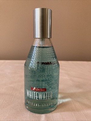 Vintage Old Spice Whitewater Spray Cologne 3.4  Oz 1999 USA Full Dent on Cap