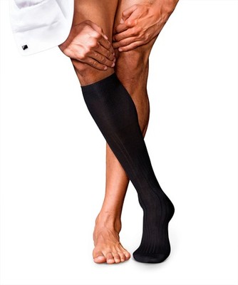 FALKE Kniestrümpfe No. 13 Finest Piuma Cotton Kniestrümpfe Herren Uni
