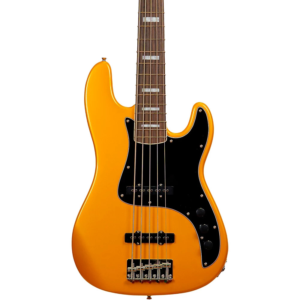 Markbass MB GV5 Gloxy CR RW Passive 5-String Bass Guitar Metallic Yellow 120690₽