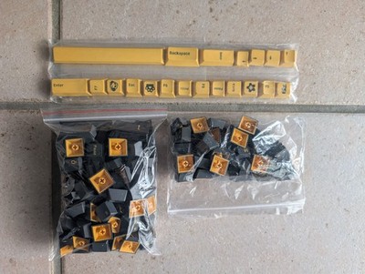 Akko black & gold Keycaps schwarz gold Double Shot PBT ISO DE UK (5108B Plus)