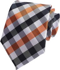 3.15" 8cm Fashion Striped PaisleyTies Mens Plaid Flower Necktie for Wedding