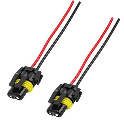 2PCS 9005 9006 HB3 HB4 Female Adapter Wiring Harness Sockets for Headlight Fog L