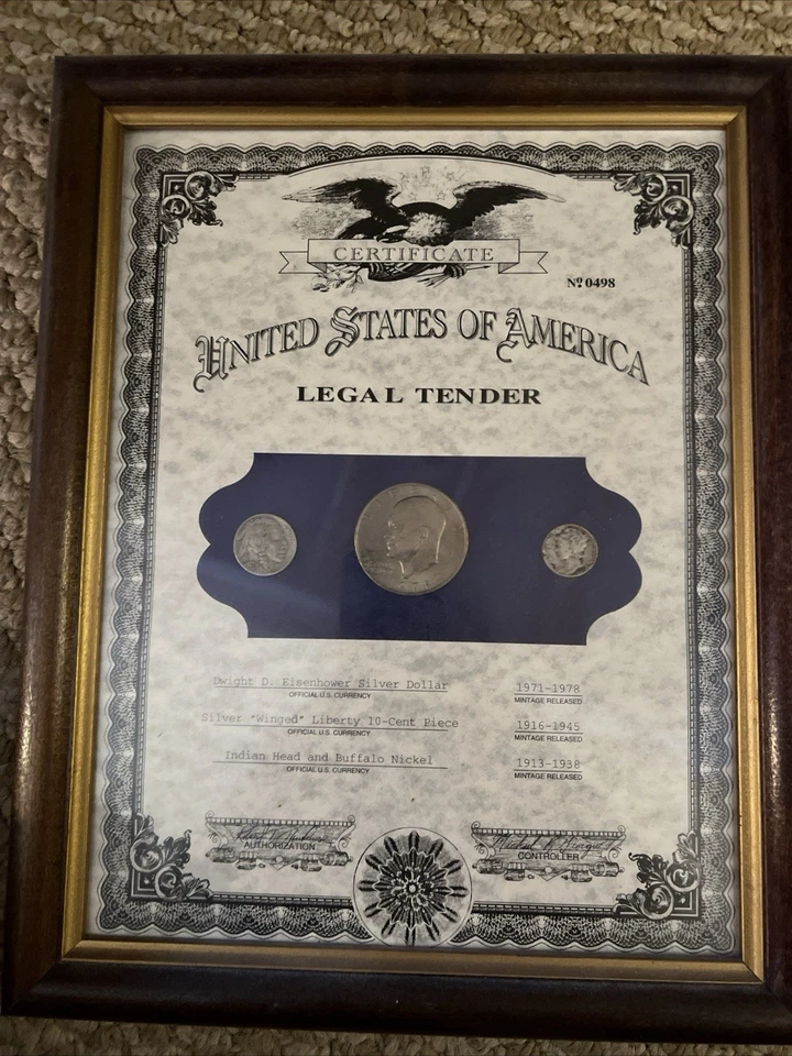 1971 uncirculated ike dollar, Silver Quarter, Nickle - Image 2 of 4