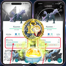 Pokémon COMERCIO— Fondo Kyurem Brillante (Negro—Blanco)—Mover Glaciar—Digital♻️