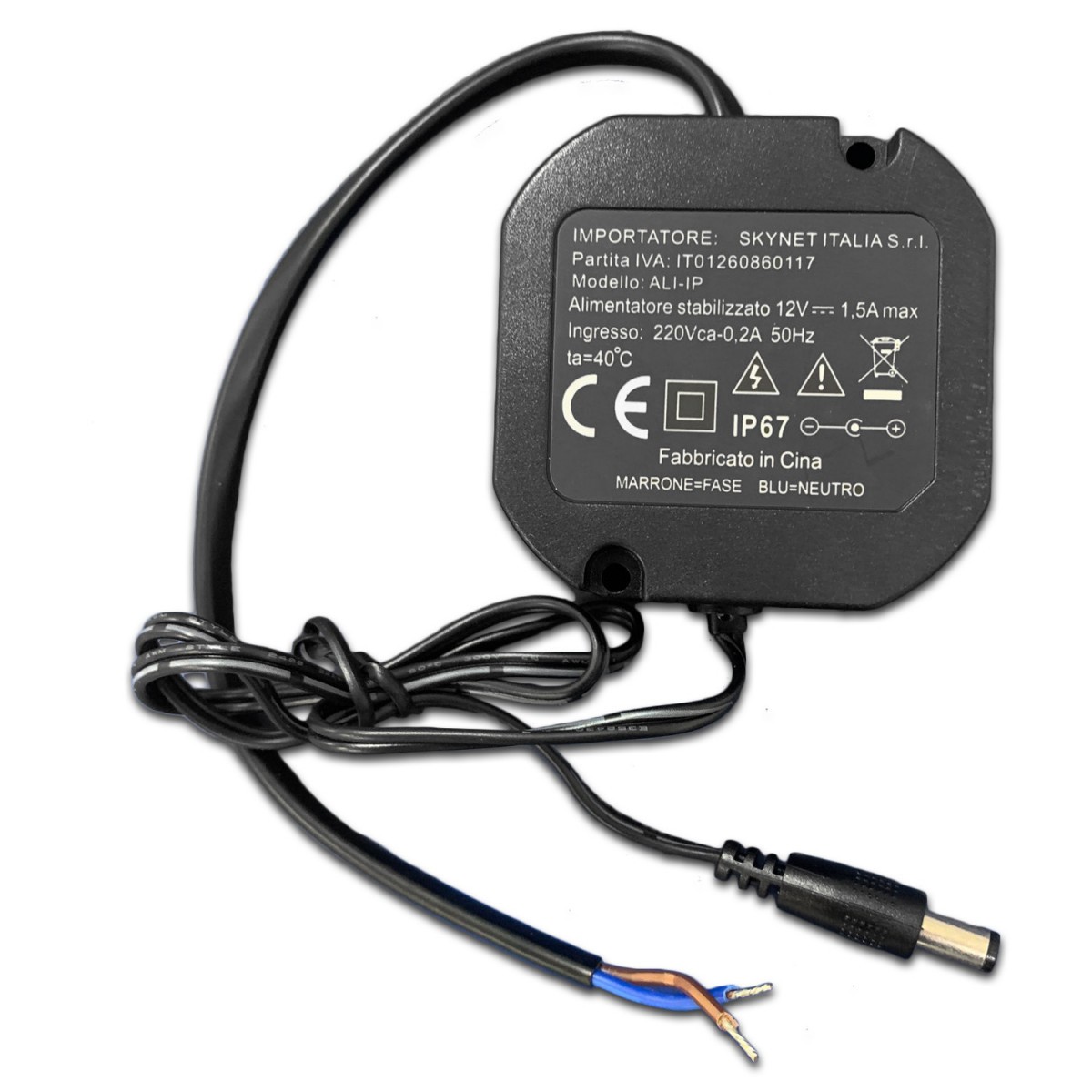 Alimentatore Switching 12V DC 1.5A 15W Low Ripple per Elettronica