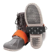 Nonslip Traction Cleats for Snow and Ice, Overshoe Crampons w Adjustable Straps