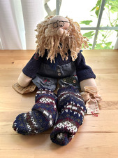 Shelf Sitter Santa Soft Fabric Christmas Decor Plush Holiday Table Display