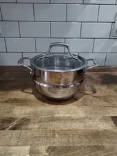 Emeril Copper Core 3 Qt  Steamer Basket Stainless Steel And Lid Only