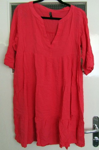 Sublevel Kleid Beige und Weiß Gr.: L