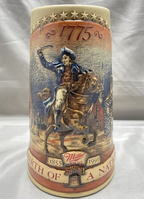 Miller High Life Paul Revere Beer Stein Birth of a Nation Series 1775 Mug