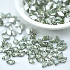 40 Beads - Gemduo 8x5mm Two Hole Beads Backlit Hazel Czech Glass Bead