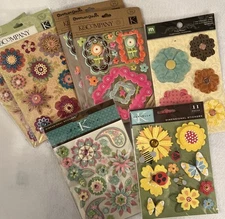 Floral Scrapbooking Stickers- k&Company, Marcella by K