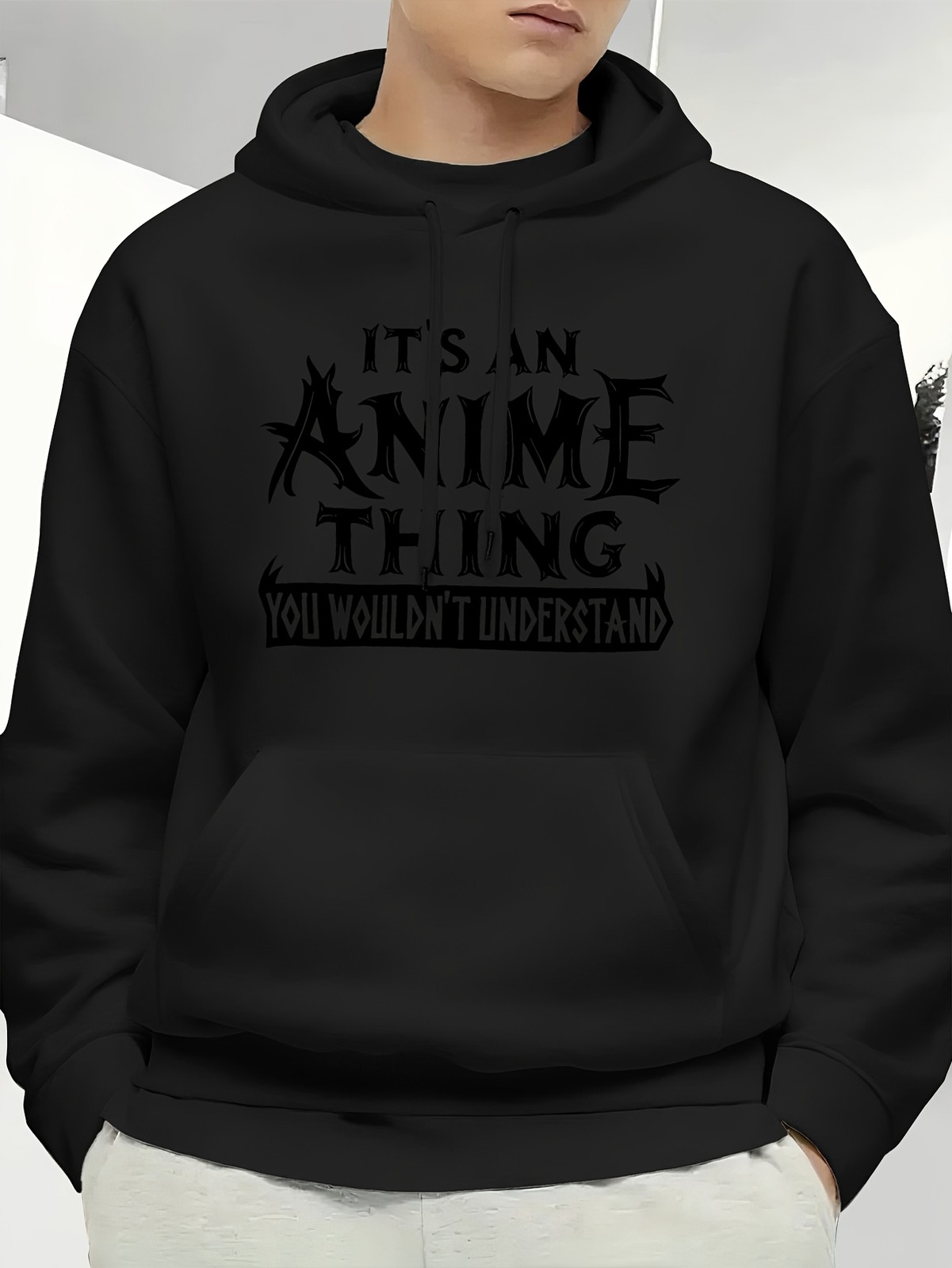 Men's fashion printed hoodie sweatshirt, printed pattern, ka