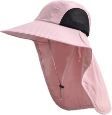 Sun Hat for Men Women Neck Flap UPF 50 UV Protective Hiking Fishing Wide Brim