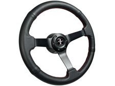 Ford Mustang 1964-67 Perforated Leather Red Stitch Steering Wheel Kit Pony Ford Mustang 1964-67 Perforated Leather Red Stitch Steering Wheel Kit Pony