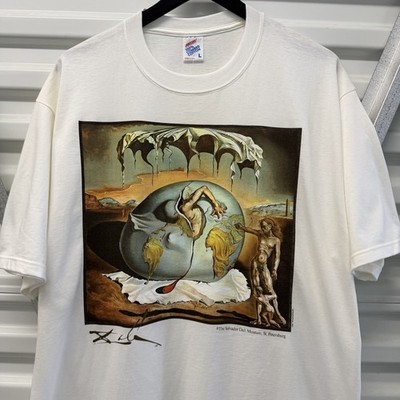 Vintage Salvador Dali Art T Shirt Men's L 80s 90s Surreal