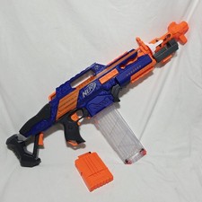 Nerf CS-18 N-Strike Elite Rapidstrike Blaster W/ Barrel Extra 6 Dart Mag Clip