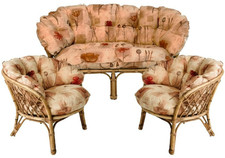 Replacement Bahama Conservatory Cane Furniture Bedroom Suite Wrap around Cushion