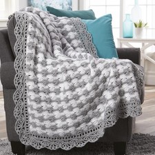 Herrschners  Cloudburst Throw Crochet Kit