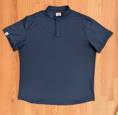 Mantra Performance Polo Blade Collar Mens 2XL XXL Navy Blue Stretch Golf