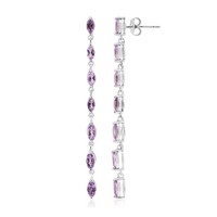 Cavill Damen Ohrringe 925 Silber Rhodiniert Amethyst 2,12Ct Lila